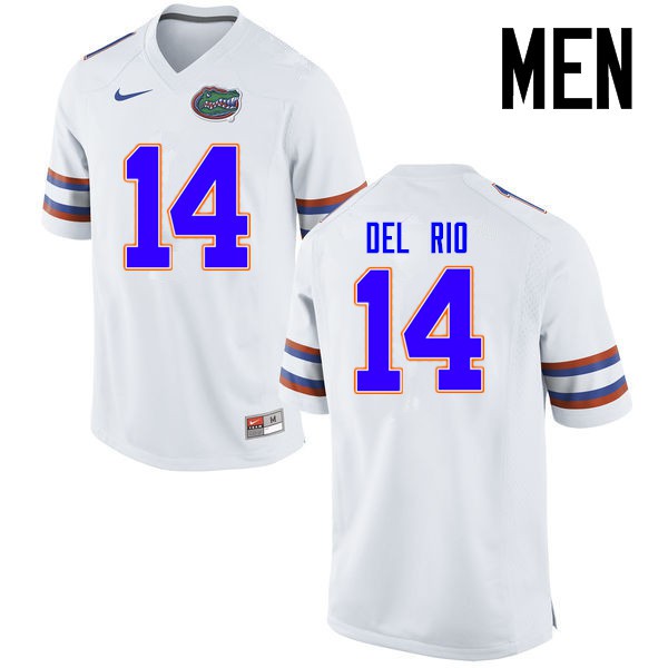 Florida Gators Men #14 Luke Del Rio College Football Jerseys White